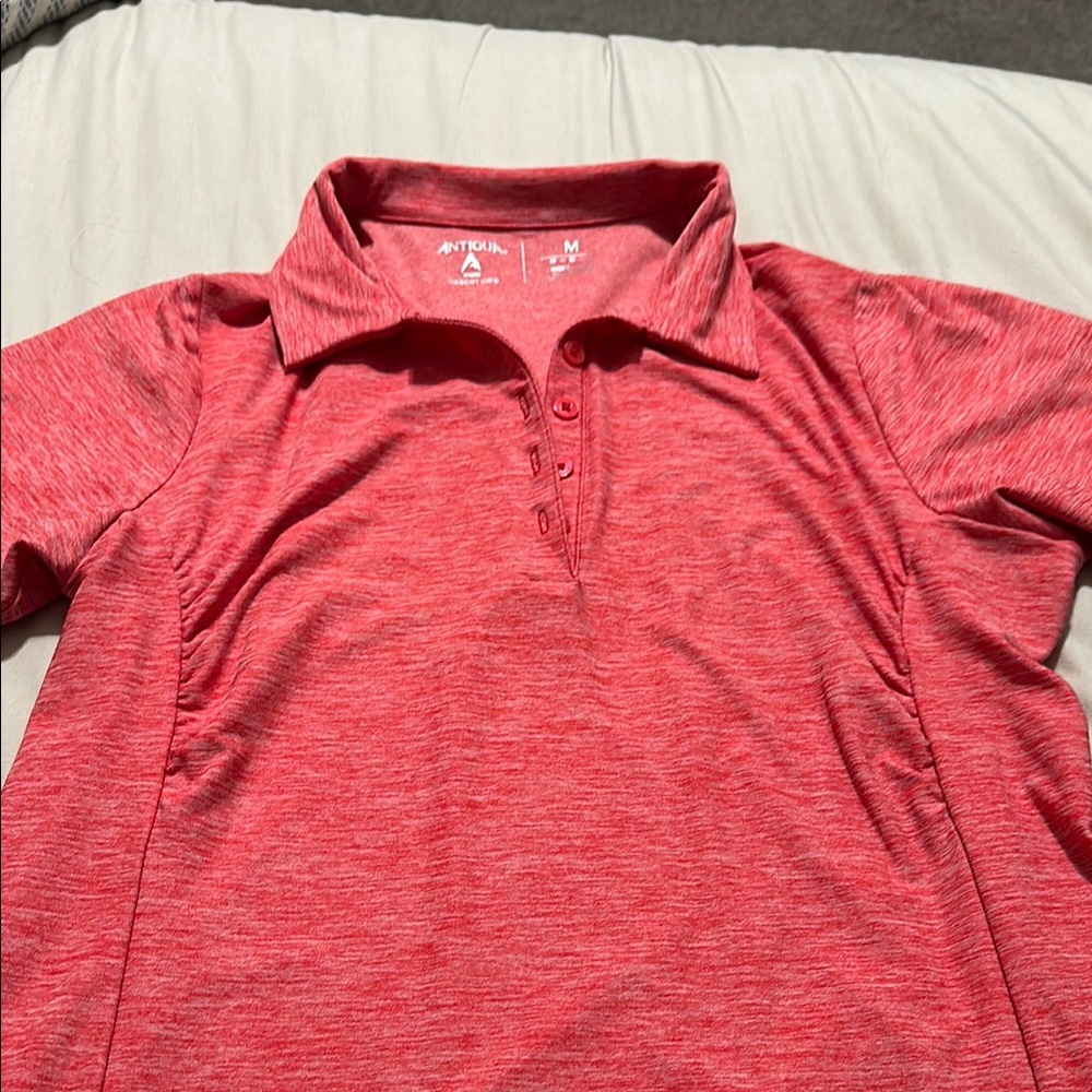 Antigua Women's Red Polo Top